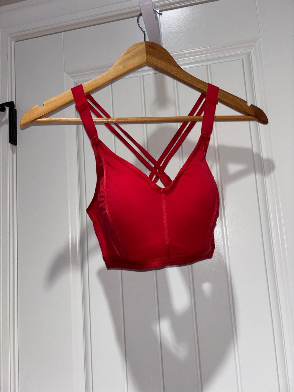 Victoria's Secret Bright Red Crisscross Sports Bralette